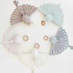 Music Mobile, Peacock - OCS Creme White -Baby Bliss Sales Store 1012B 17 02