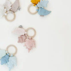 Rattle, Leaves - OCS Mix Rose -Baby Bliss Sales Store 1017 33 02