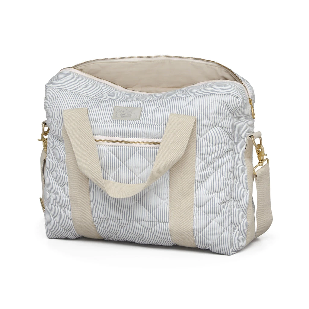 Changing Bag W/pram Straps - OCS - Classic Stripes Blue 1 Changing Bag W/pram Straps - OCS - Classic Stripes Blue