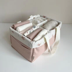 Diaper Caddy - OCS - Windflower Creme 5 Diaper Caddy - OCS - Windflower Creme -Baby Bliss Sales Store 1658 DiaperCaddy Windflower low