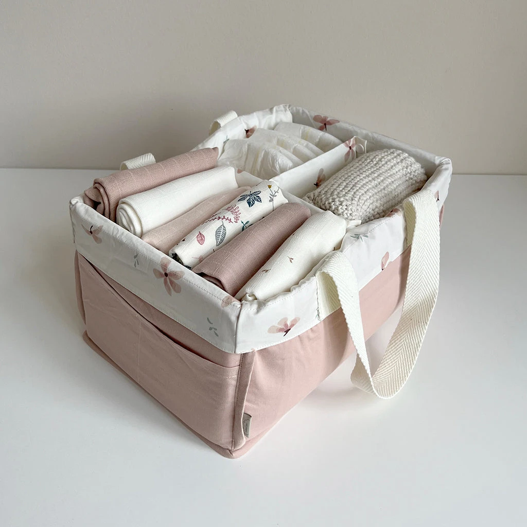 Diaper Caddy - OCS - Windflower Creme 3 Diaper Caddy - OCS - Windflower Creme - Image 3