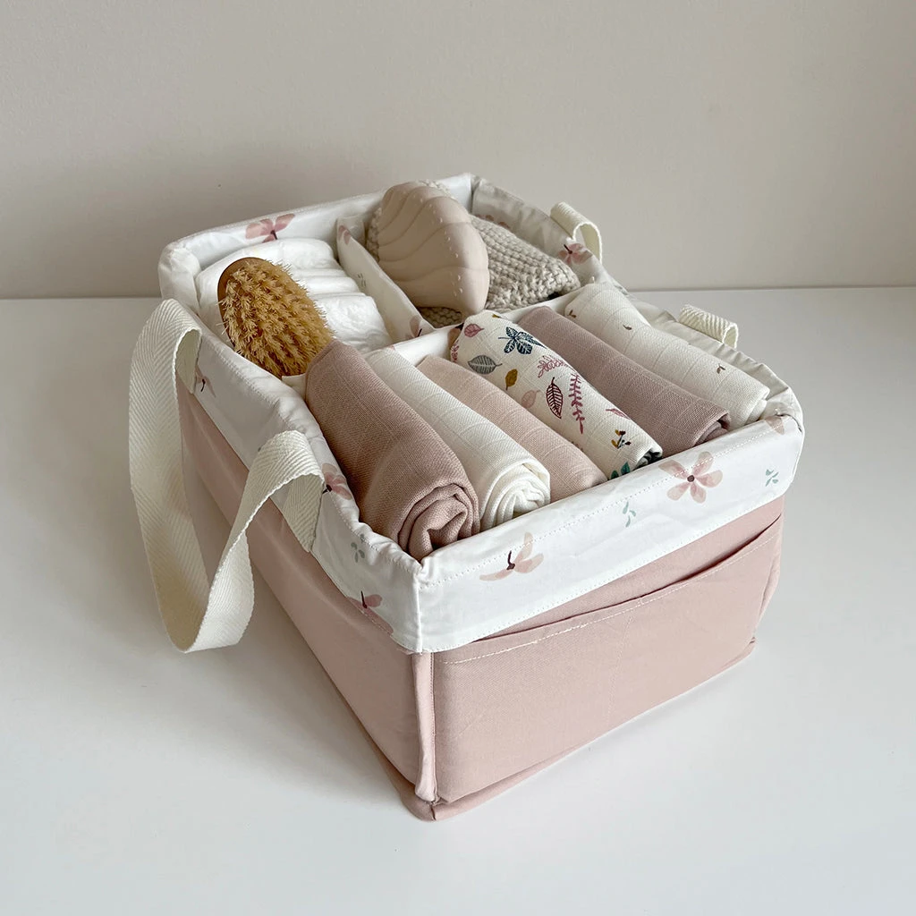 Diaper Caddy - OCS - Windflower Creme 2 Diaper Caddy - OCS - Windflower Creme - Image 2