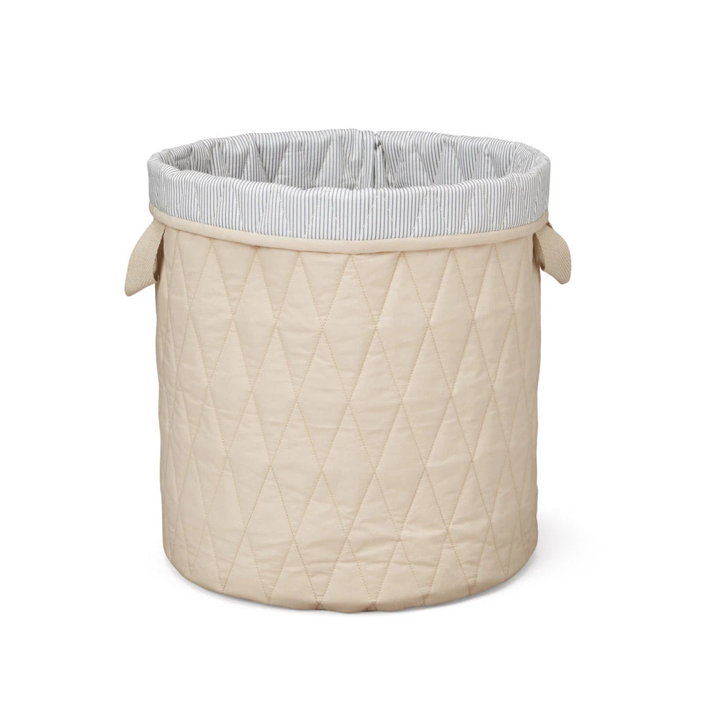 Fabric Storage Basket - OCS Classic Stripes Blue 1 Fabric Storage Basket - OCS Classic Stripes Blue