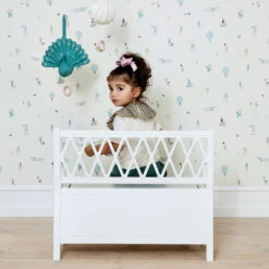 Harlequin Kids Storage Bench - FSC Mix - White -Baby Bliss Sales Store 2003B 23 02