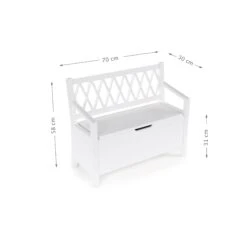 Harlequin Kids Storage Bench - FSC Mix - White -Baby Bliss Sales Store 2003B HARLEQUIN 20KIDS 20STORAGE 20BENCH 23 WHITE