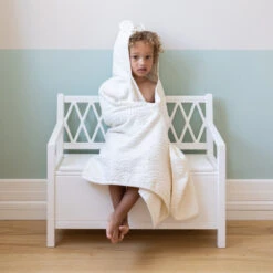 Towel, Junior, Hooded W/ Ears - GOTS Off-White 11 Towel, Junior, Hooded W/ Ears - GOTS Off-White -Baby Bliss Sales Store 2003B Harlequin Kids Bench 23 White 2 21bdcf0a d34b 4229 a86e 2aaa8c19fd37