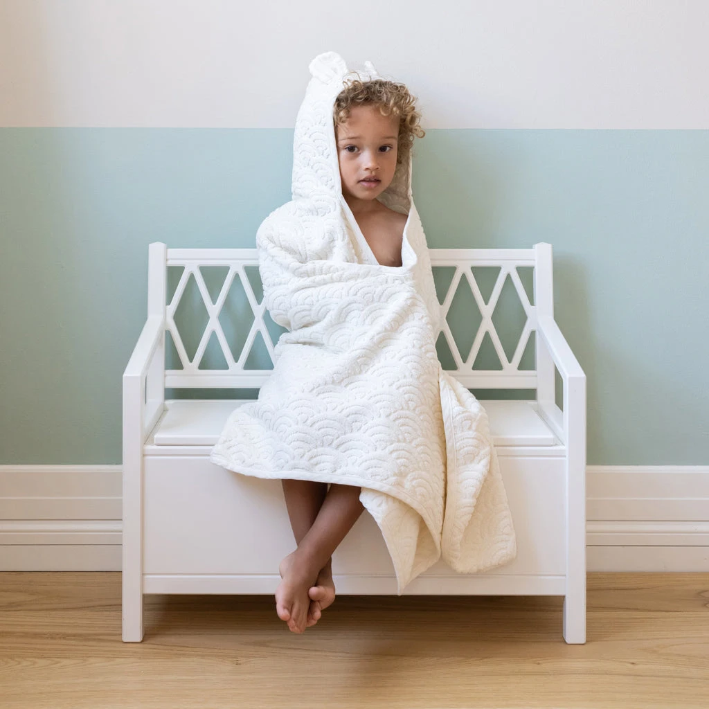 Towel, Junior, Hooded W/ Ears - GOTS Off-White 4 Towel, Junior, Hooded W/ Ears - GOTS Off-White - Image 4