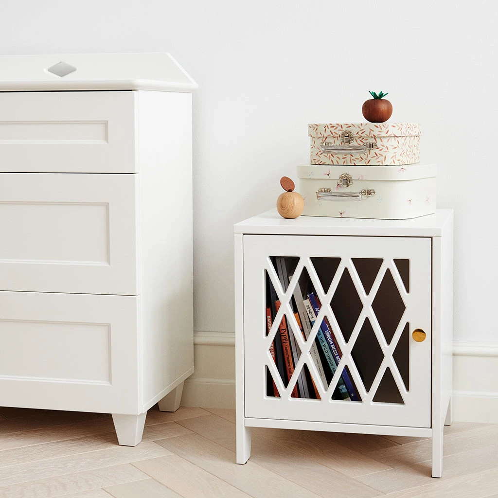 Harlequin Bedside Table - FSC Mix - White 2 Harlequin Bedside Table - FSC Mix - White - Image 2