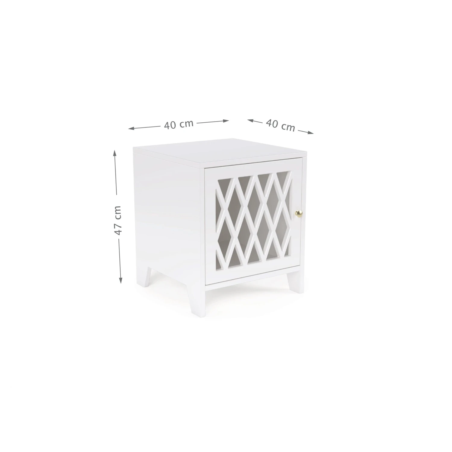 Harlequin Bedside Table - FSC Mix - White 5 Harlequin Bedside Table - FSC Mix - White - Image 5