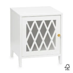 Harlequin Bedside Table - FSC Mix - White