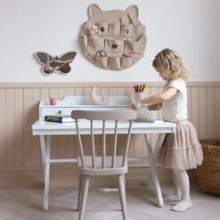 Hanging Organizer - Bear - GOTS - Latte -Baby Bliss Sales Store 2046 Luca Desk 23 White 3