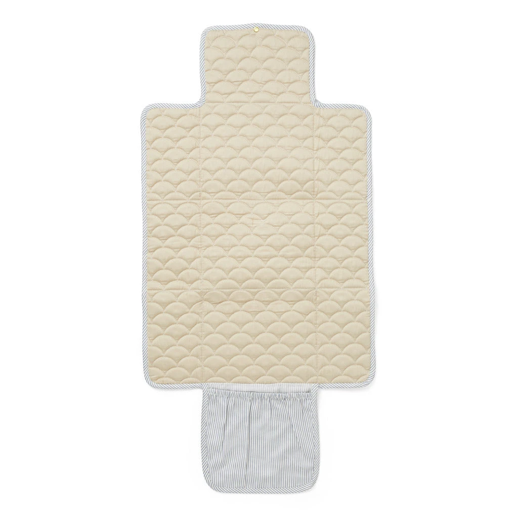 Changing Mat, Quilted - OCS Classic Stripes Blue, Praline 3 Changing Mat, Quilted - OCS Classic Stripes Blue, Praline - Image 3