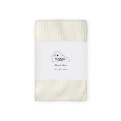 Sheet, Fitted, 60x120x15cm - GOTS Classic Stripes Camel