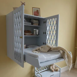 Changing Cushion - OCS Classic Stripes Blue -Baby Bliss Sales Store 330A ChangingCushion P85 ClassicStripesBlue 12