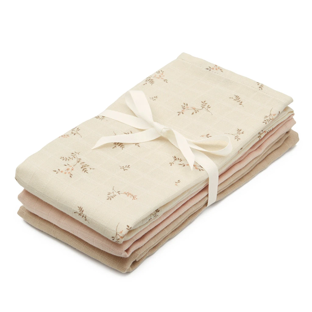 Muslin Cloth, 3-pack - GOTS Mix Ashley, Coral, Latte 1 Muslin Cloth, 3-pack - GOTS Mix Ashley, Coral, Latte