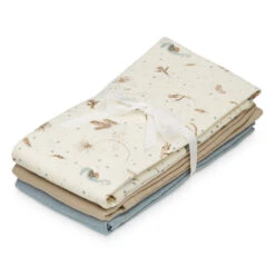 Muslin Cloth, 3-pack - GOTS Mix - Sea Garden