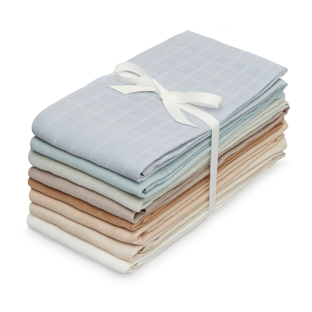 Muslin Cloth, 8-pack - GOTS Ocean Mix 1 Muslin Cloth, 8-pack - GOTS Ocean Mix