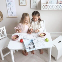 Harlequin Kids Table - White -Baby Bliss Sales Store 51