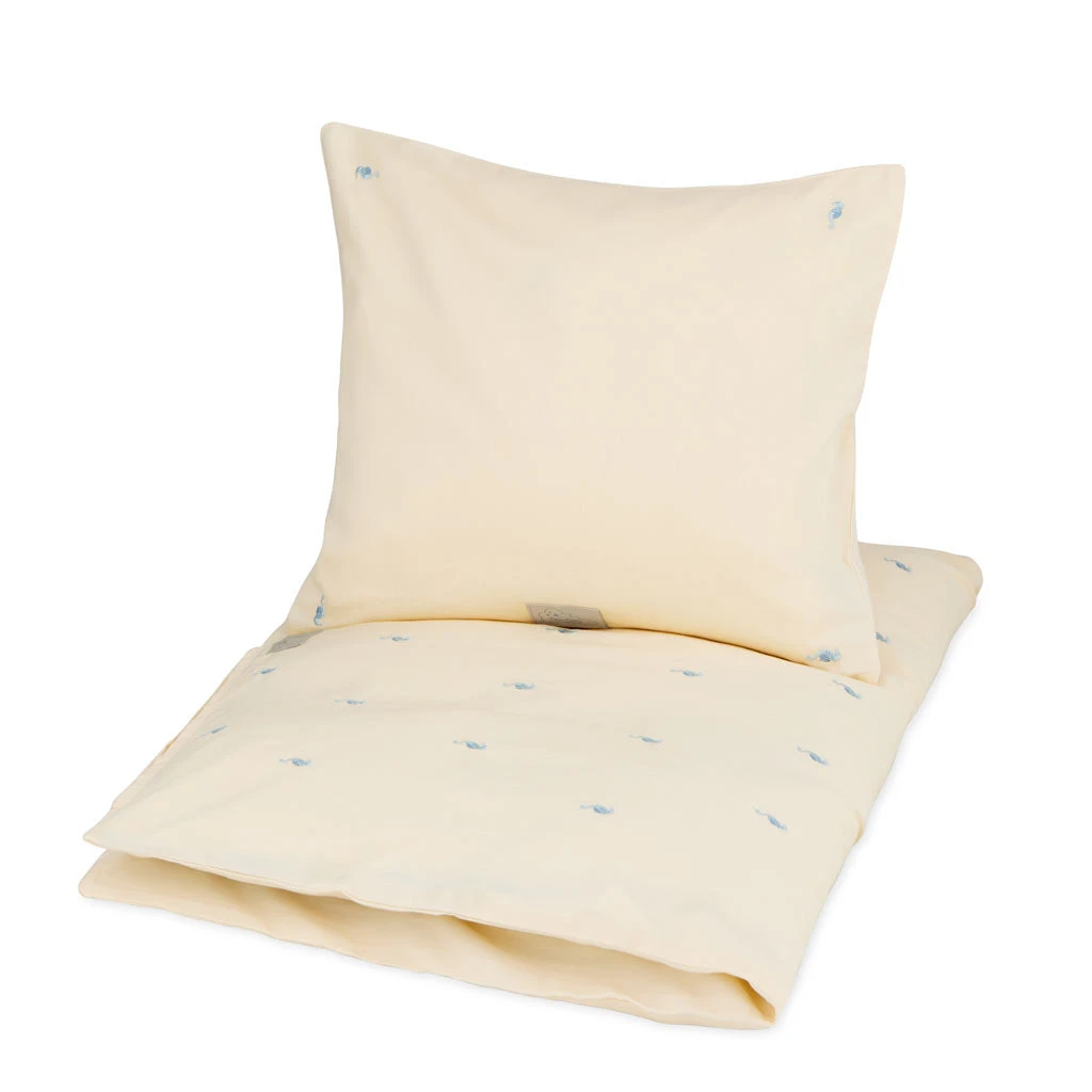 Embroidered Bedding, Baby, 70x100cm - GOTS - Sea Garden 1 Embroidered Bedding, Baby, 70x100cm - GOTS - Sea Garden