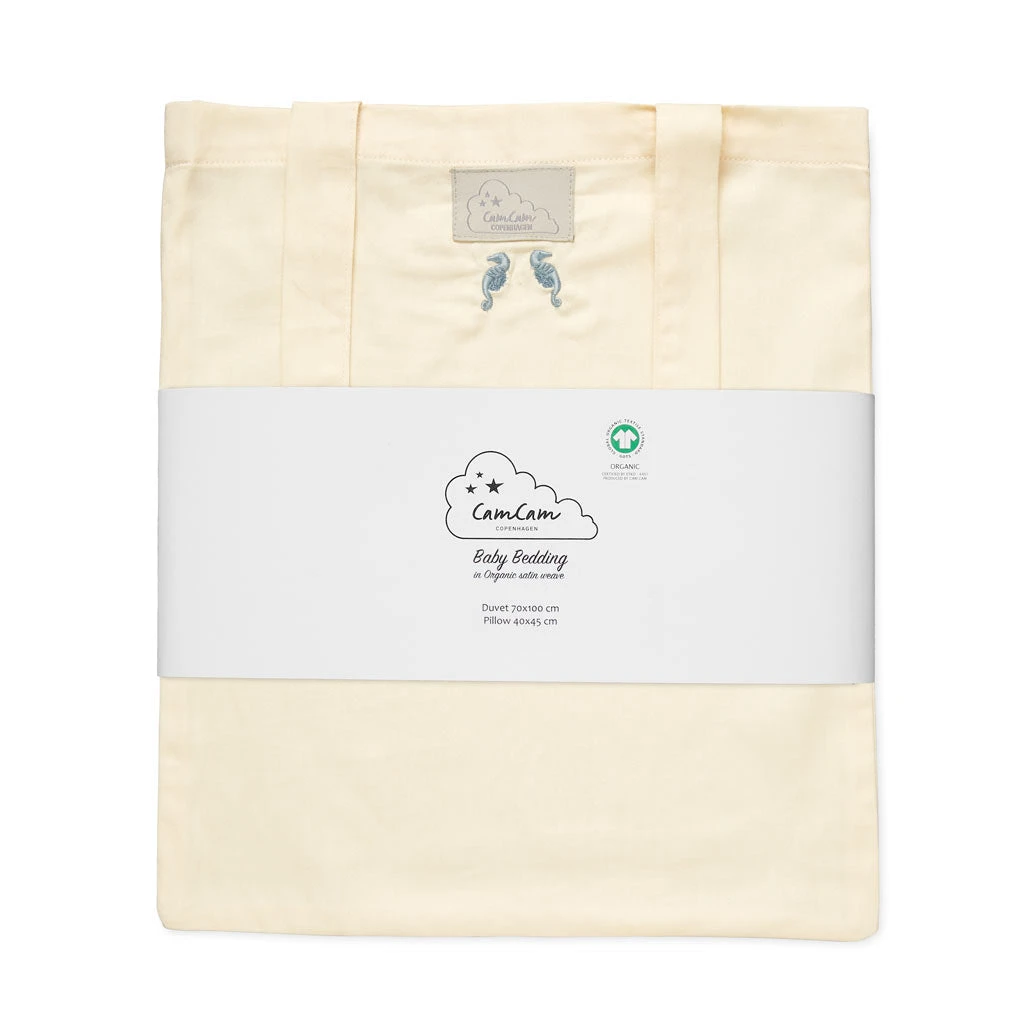 Embroidered Bedding, Baby, 70x100cm - GOTS - Sea Garden 3 Embroidered Bedding, Baby, 70x100cm - GOTS - Sea Garden - Image 3