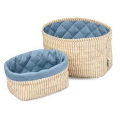 Quilted Storage Basket, Set Of Two - OCS - Oatfield