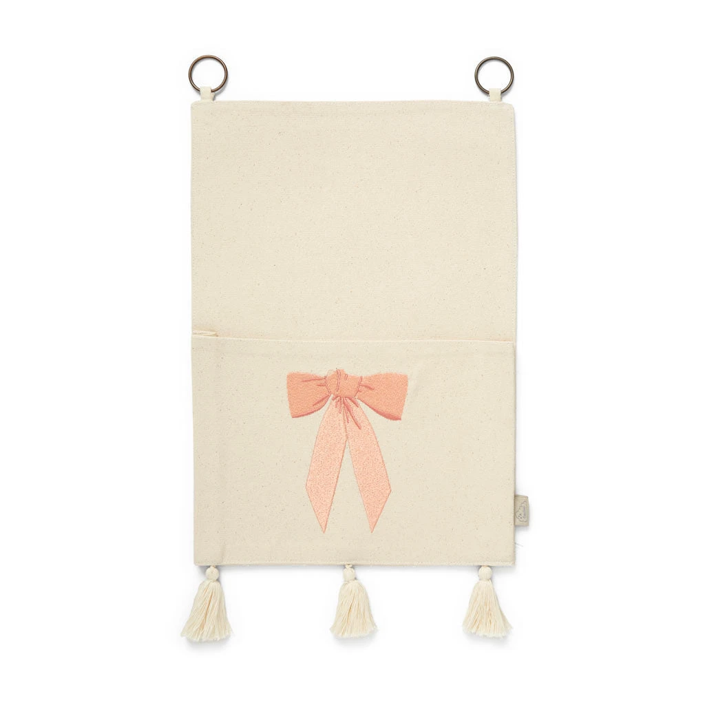 Wall Pocket - GOTS - Bows 1 Wall Pocket - GOTS - Bows