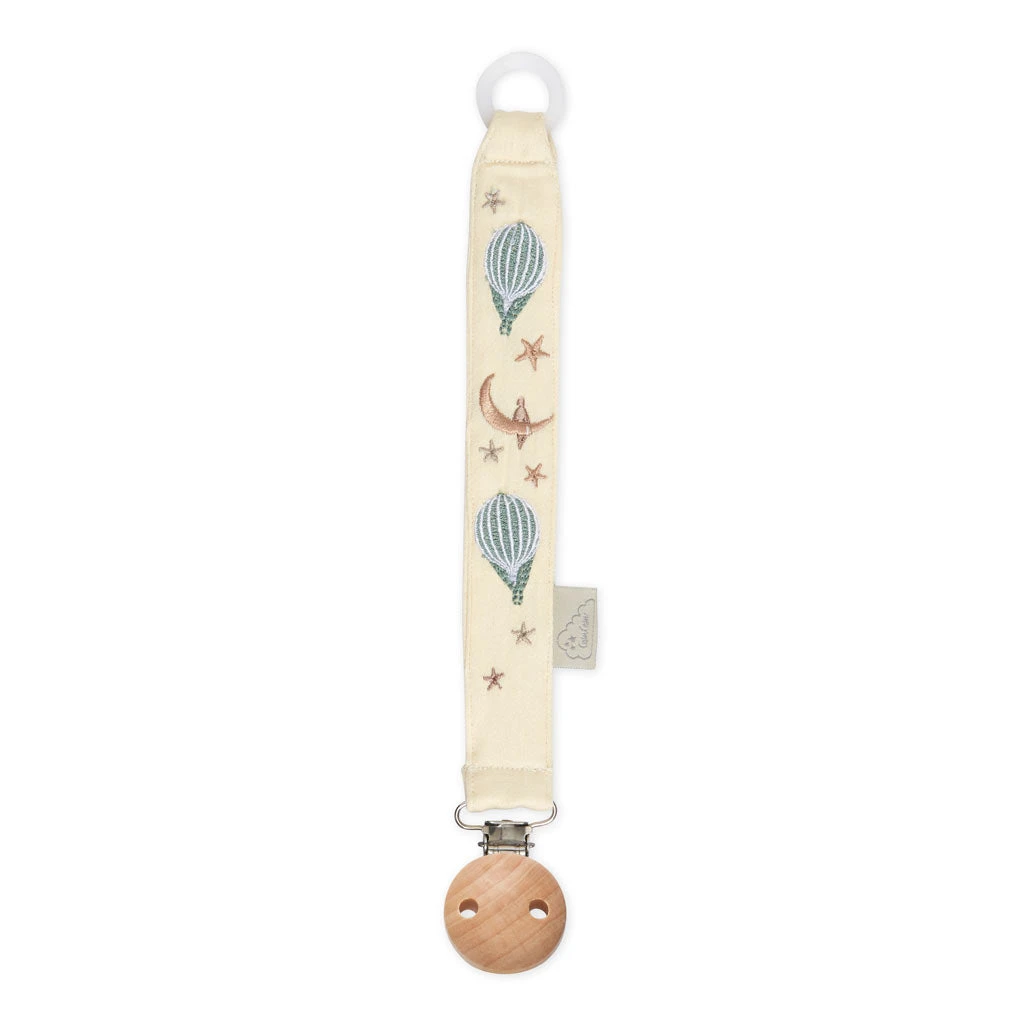 Embroidered Pacifier Holder - GOTS - Dreamland 1 Embroidered Pacifier Holder - GOTS - Dreamland