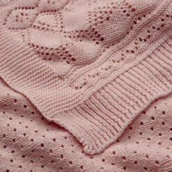 Pointelle Baby Knit Throw - GOTS - Sorbet 7 Pointelle Baby Knit Throw - GOTS - Sorbet -Baby Bliss Sales Store 5712805145279 1