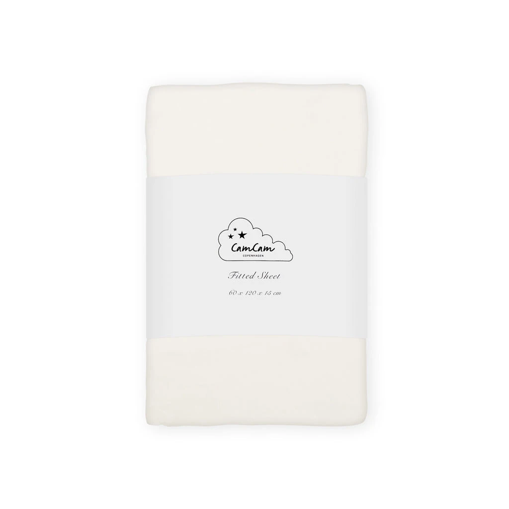 Sheet, Fitted, 60x120x15cm - GOTS - Off White 1 Sheet, Fitted, 60x120x15cm - GOTS - Off White