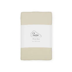 Sheet, Fitted, 60x120x15cm - GOTS - Praline