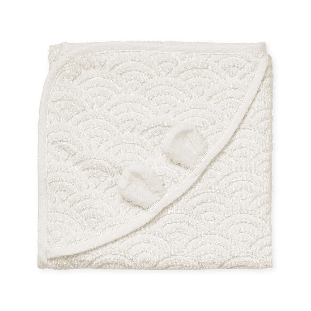 Towel, Baby, Hooded W/ Ears - GOTS Off-White 1 Towel, Baby, Hooded W/ Ears - GOTS Off-White