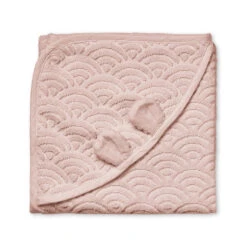 Towel, Baby, Hooded W/ Ears - GOTS Dusty Rose