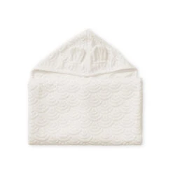 Towel, Junior, Hooded W/ Ears - GOTS Off-White