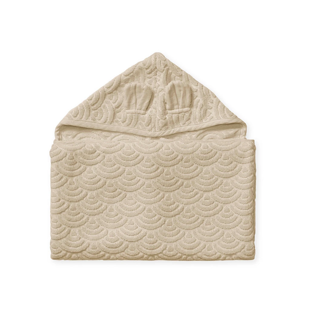 Towel, Junior, Hooded W/ Ears - GOTS Almond 1 Towel, Junior, Hooded W/ Ears - GOTS Almond