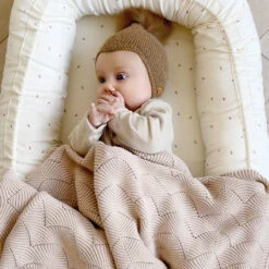 Scallop Knit Blanket - GOTS Almond 9 Scallop Knit Blanket - GOTS Almond -Baby Bliss Sales Store 67 47ef8108 9fe9 4d59 a7ad 088b30e942ea