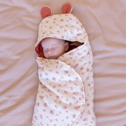 Bear Swaddle - OCS - Berries -Baby Bliss Sales Store 762 Bear Swaddle P90 Berries 01