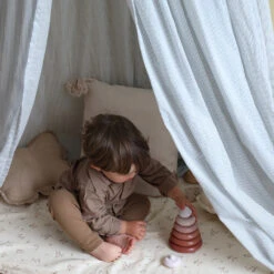 Bed Canopy - GOTS Classic Stripes Blue 7 Bed Canopy - GOTS Classic Stripes Blue -Baby Bliss Sales Store 772 BedCanopy P85 ClassicStripesBlue 11