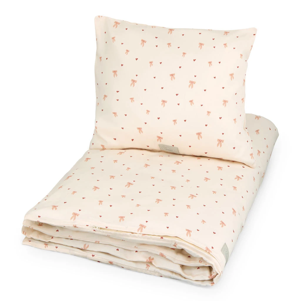 Bedding Set, Single, 140x200cm - GOTS - Bows 1 Bedding Set, Single, 140x200cm - GOTS - Bows