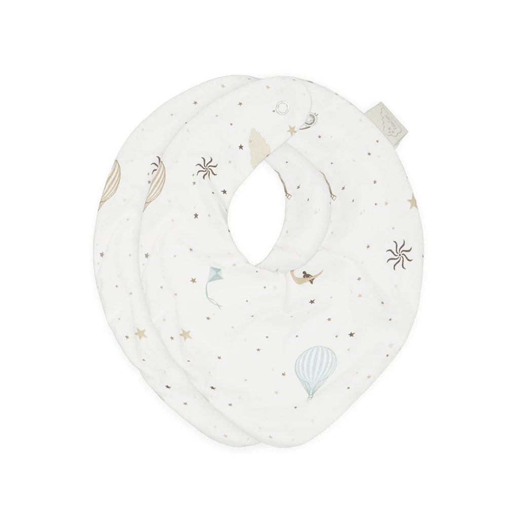 Bandana Bib, Jersey, 2-Pack - GOTS Dreamland 1 Bandana Bib, Jersey, 2-Pack - GOTS Dreamland