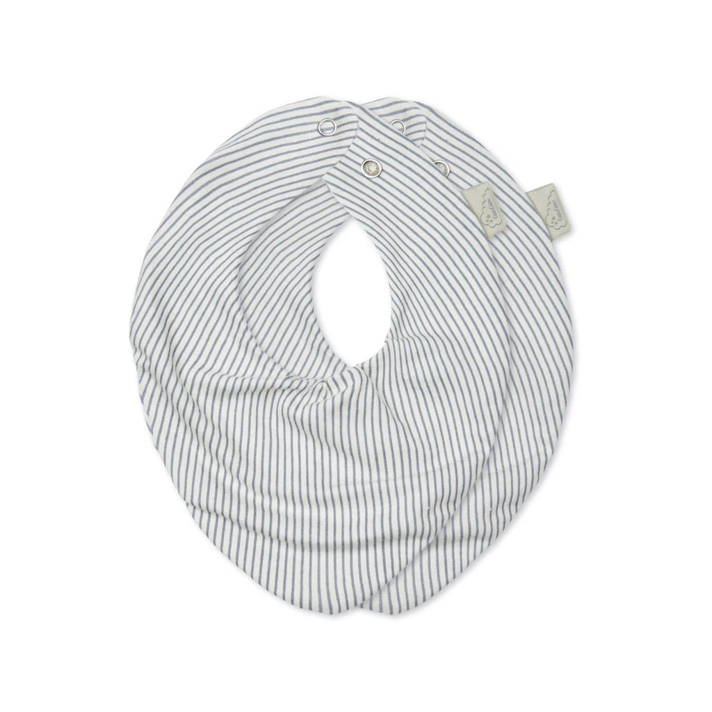 Bandana Bib, Jersey, 2-Pack - GOTS Classic Stripes Blue 1 Bandana Bib, Jersey, 2-Pack - GOTS Classic Stripes Blue