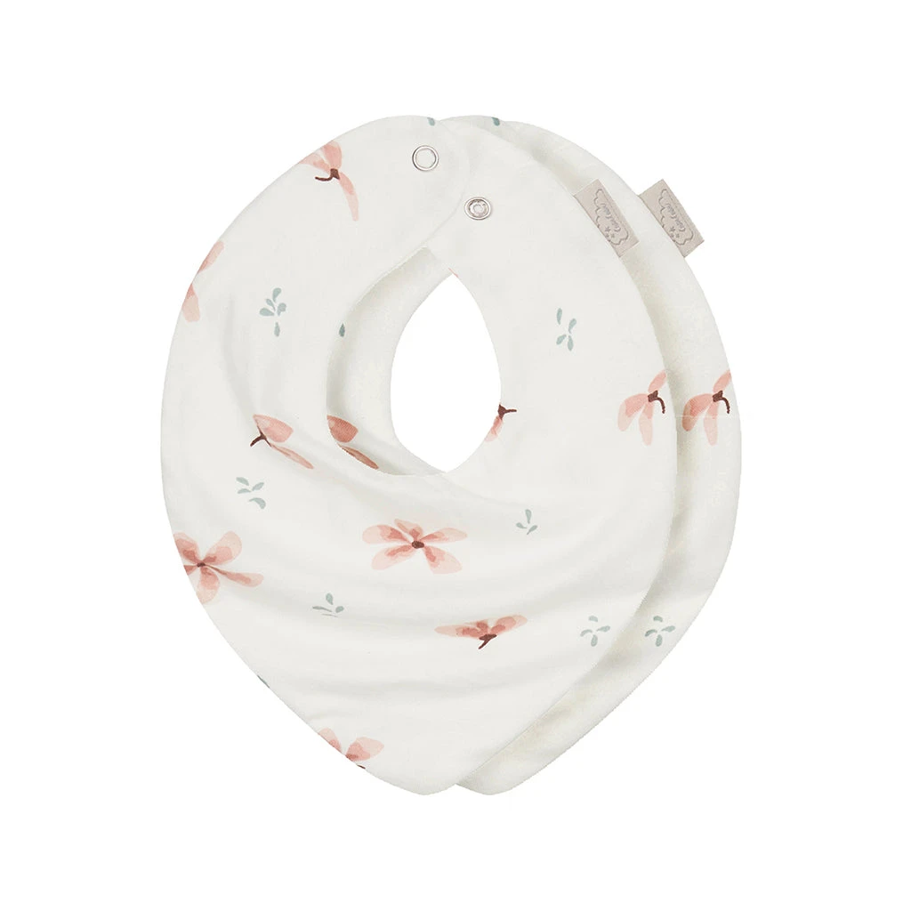 Bandana Bib, Jersey, 2-Pack - GOTS Windflower Creme 1 Bandana Bib, Jersey, 2-Pack - GOTS Windflower Creme