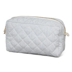Toiletry Bag - OCS Classic Stripes Blue, Praline -Baby Bliss Sales Store 977A BeautyPurse P85 ClassicStripesBlue