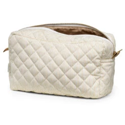 Toiletry Bag - OCS Classic Stripes Camel/ Camel