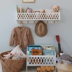Harlequin Shelf With Hooks, FSC Mix - White -Baby Bliss Sales Store aw21 1080x108039