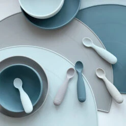 Rainbow Plates, 2-pack - Blue Mix -Baby Bliss Sales Store dinnerware rainbow 2 1x1 20 2